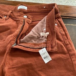Rust wide leg jeans from the LOFT.